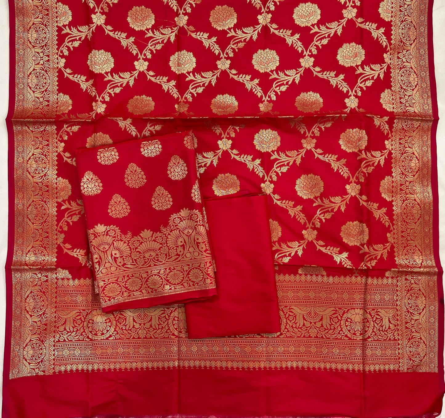 RED DEEPIKA BANARASI SUIT