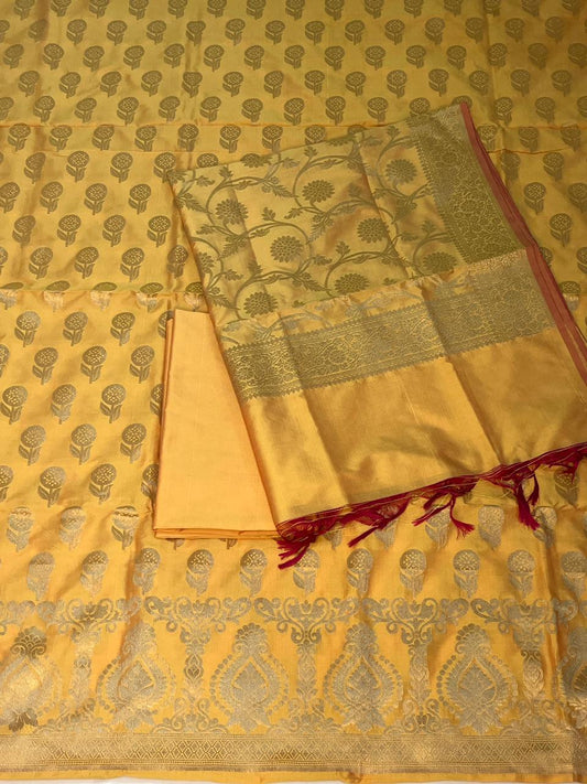 YELLOW PRAJKTA BANARASI SUIT