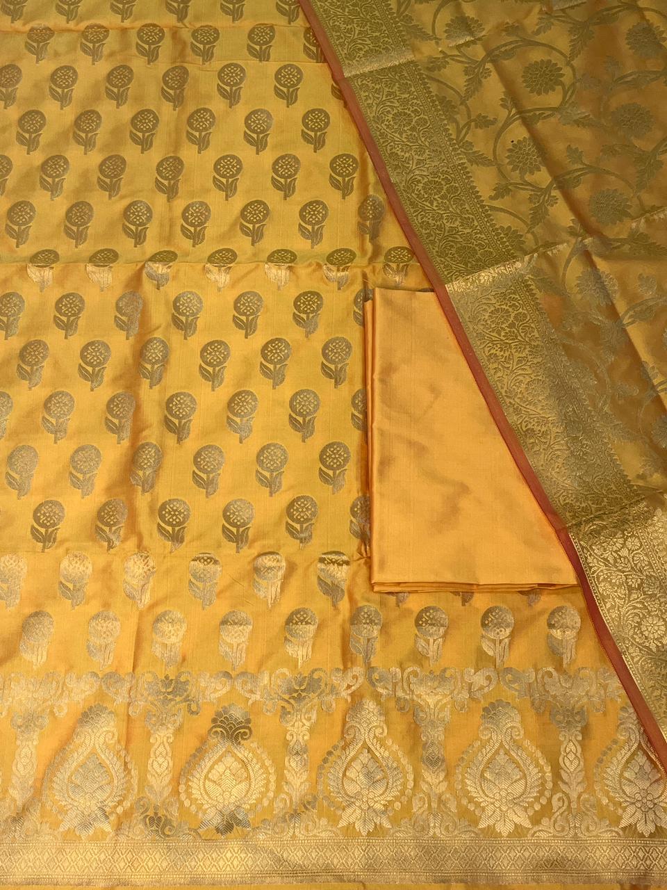 YELLOW PRAJKTA BANARASI SUIT