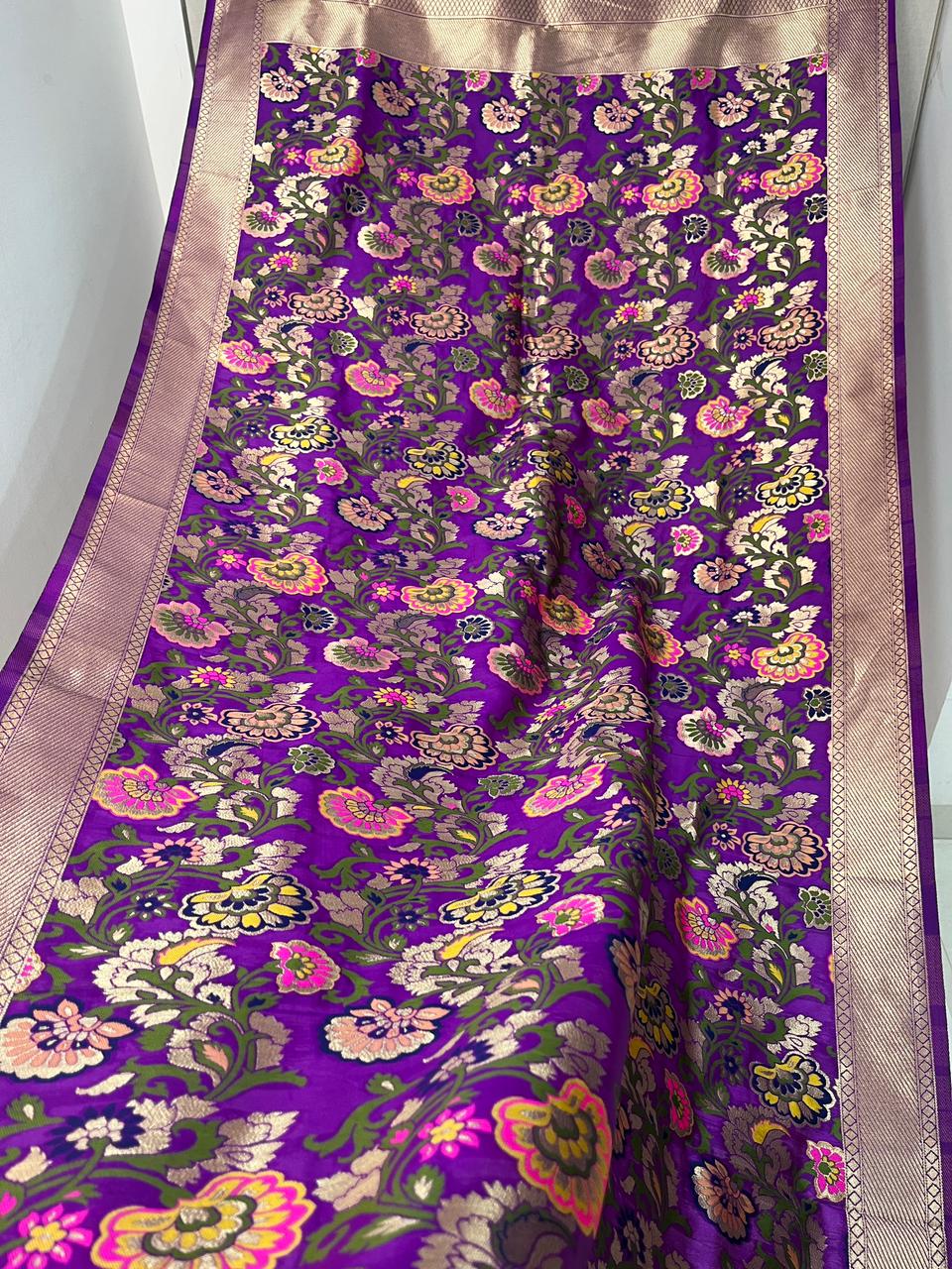 PURPLE KANCHAN BANARASI SUIT