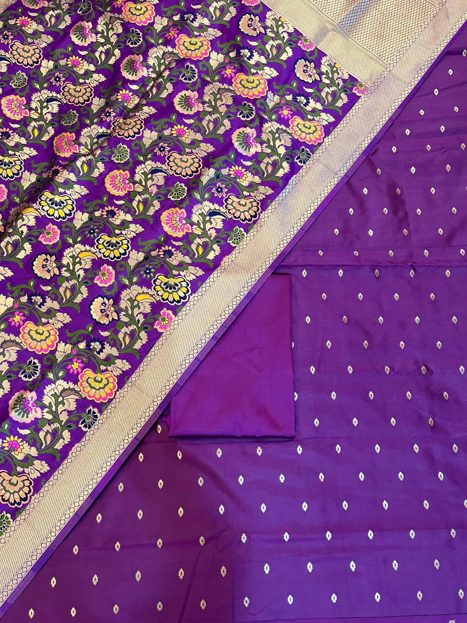 PURPLE KANCHAN BANARASI SUIT