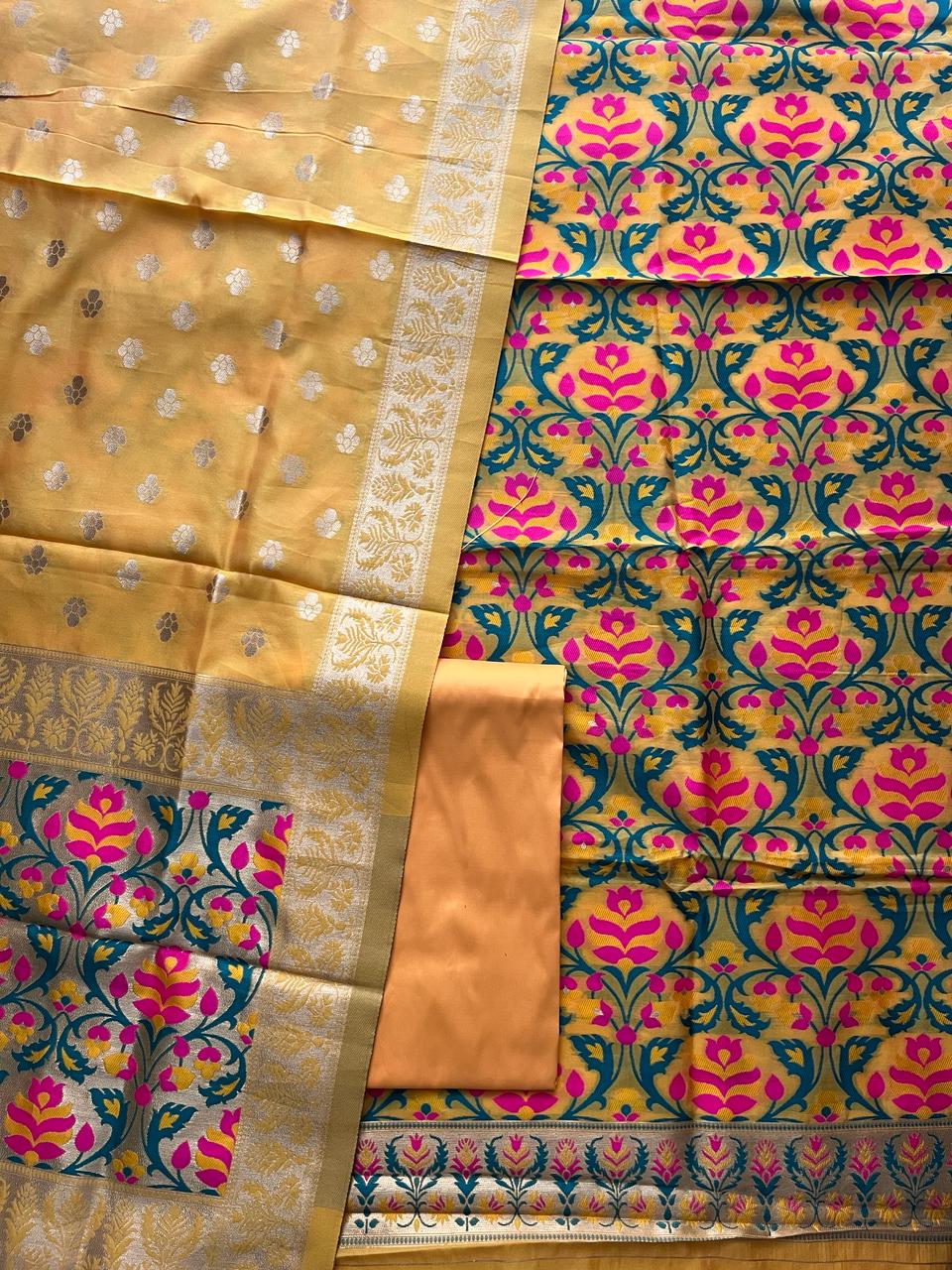 YELLOW JASMIN JAMDANI SUIT