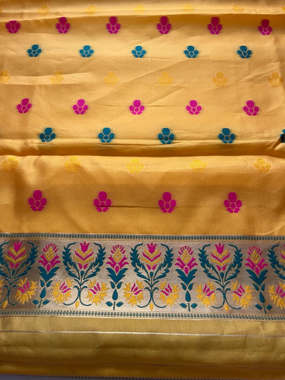 YELLOW JASMIN JAMDANI SUIT