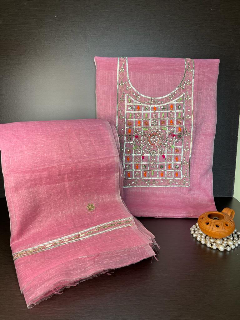 PINK MEENA SUIT