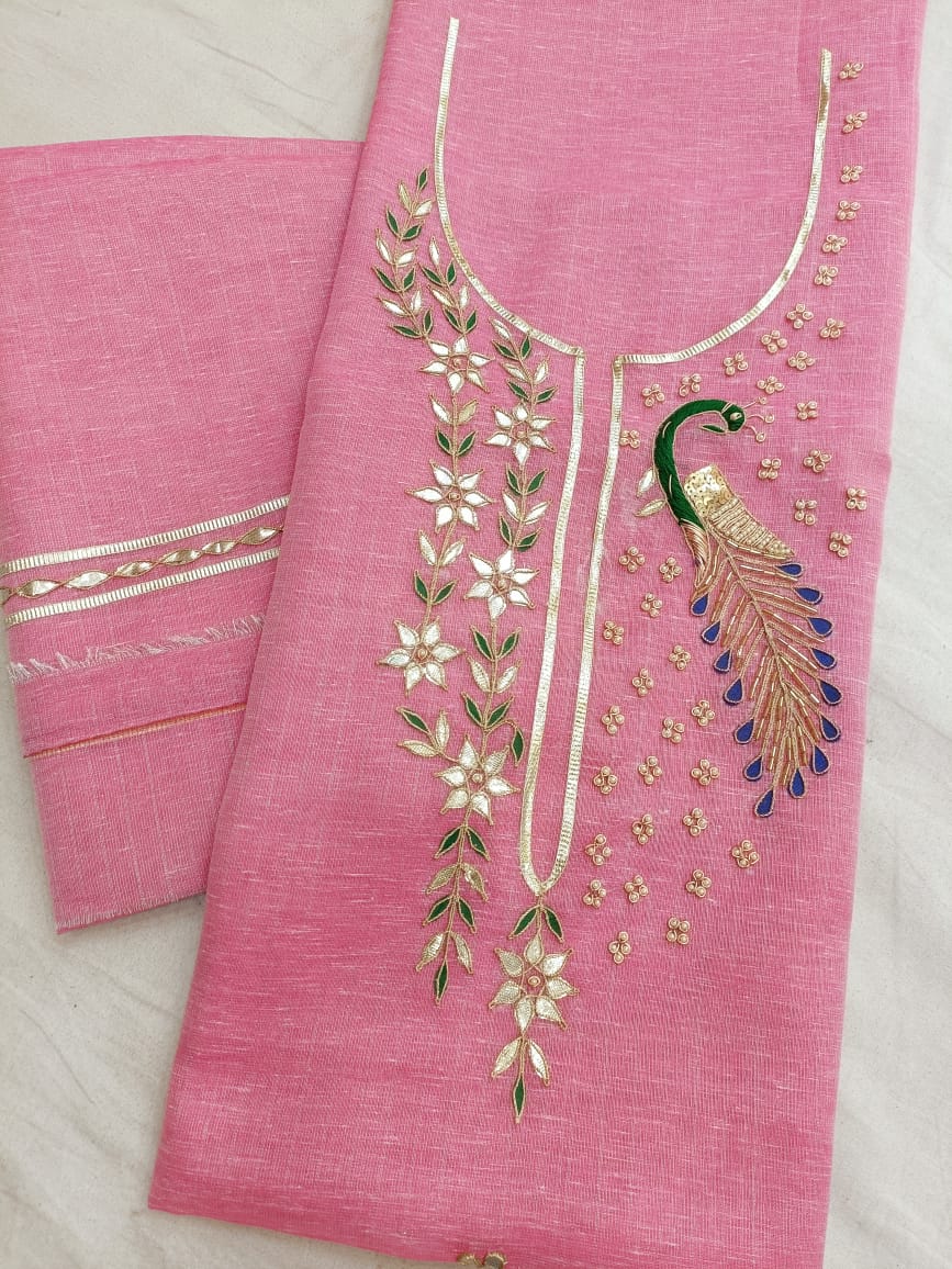 PINK MEENA SUIT