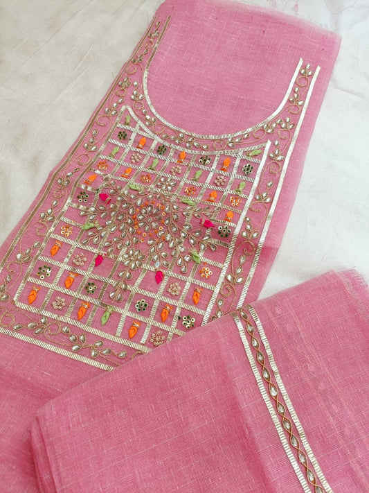 PINK MEENA SUIT