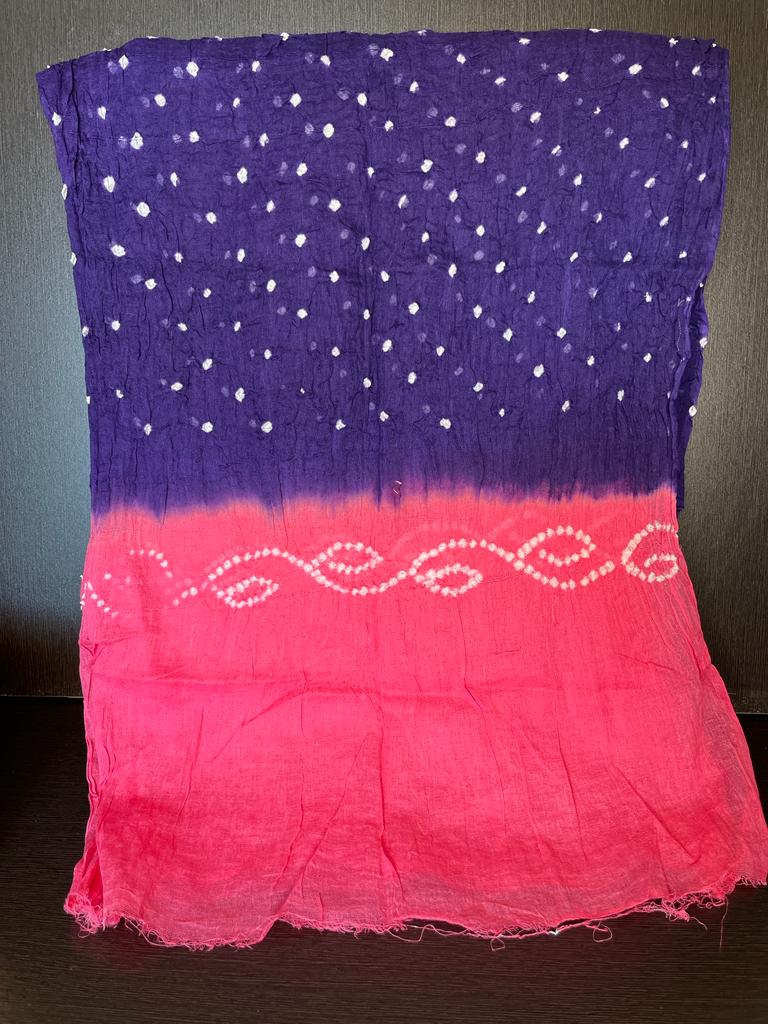 Purple Cotton Dress Material  